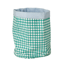 Green Check Fabric Storage Bags By Rice DK